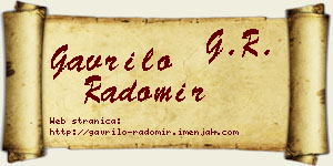 Gavrilo Radomir vizit kartica